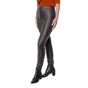 Kim & Co | Croco Faux Leather Knit Full Length Leggings